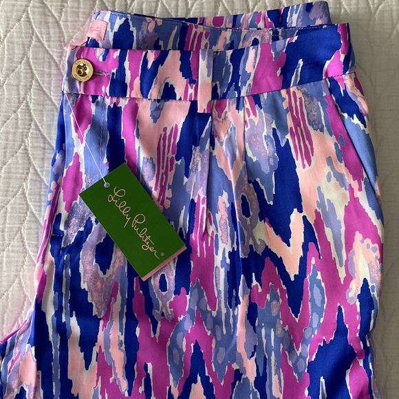 Lilly Pulitzer: SAFFRON PRINTED PANT IN AMETHYST ONE TOO MANY NWT - Picture 3 of 7
